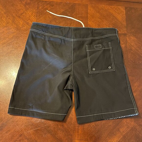 Parke & Ronen Black Swim Trunks Size 34 Drawstring Closure - Picture 3 of 16